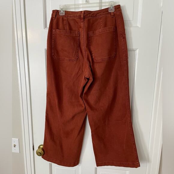 Universal Thread Rust Colored Wide Leg Crop Jeans - Picture 5 of 7
